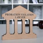 Desk with plate probation violation lawyer.